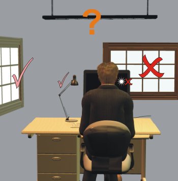 Safe Office Practice, Best Lighting Position For Computer Desk